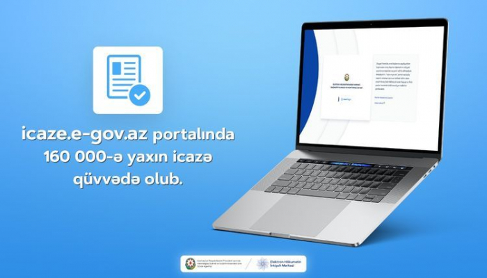 В конце недели на портале icaze.e-gov.az было в силе примерно 160 000 разрешений