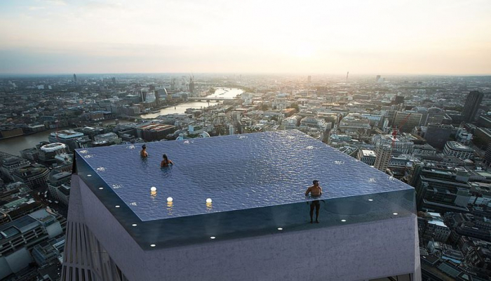 Londonda binanın damında unikal hovuz tikiləcək