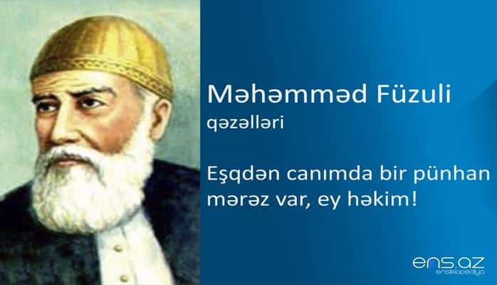 Məhəmməd Füzuli - Eşqdən canımda bir pünhan mərəz var, ey həkim!