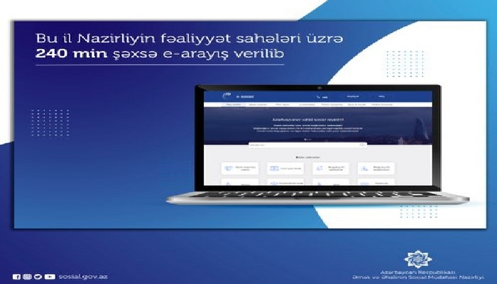 Nazirlik 240 min şəxsə e-arayış verib