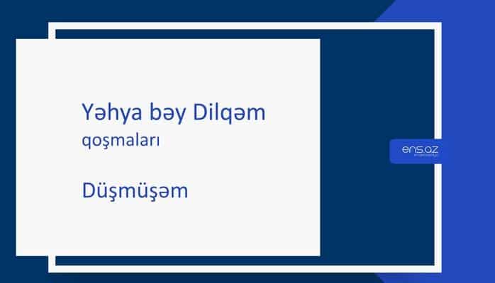 Yəhya bəy Dilqəm - Düşmüşəm