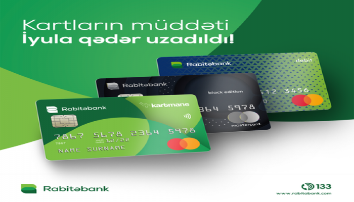 "Rabitəbank" müddəti bitən kartların vaxtını uzadır