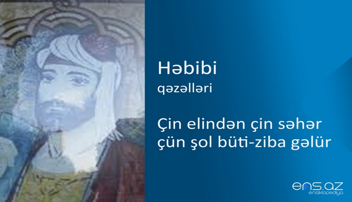 Həbibi - Çin elindən çin səhər çün şol büti-ziba gəlür