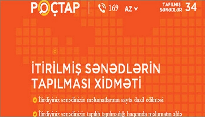 Sənədini itirənlərin nəzərinə – poçta yaxınlaşın