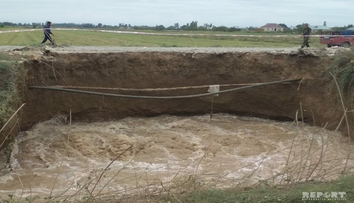 На пролегающем через Барду отрезке Карабахского водоканала произошла утечка