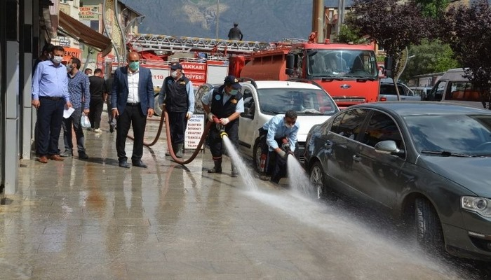 Hakkari Belediyesinden korona virüs temizliği