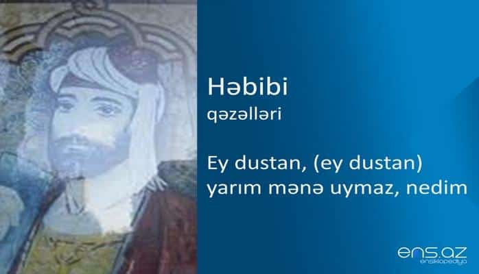 Həbibi - Ey dustan, (ey dustan) yarım mənə uymaz, nedim