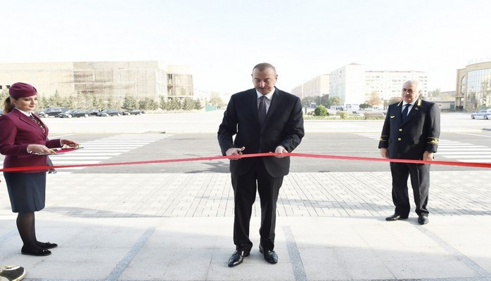 Prezident İlham Əliyev Sumqayıt Dəmir Yolu Vağzalı Kompleksinin açılışında iştirak edib