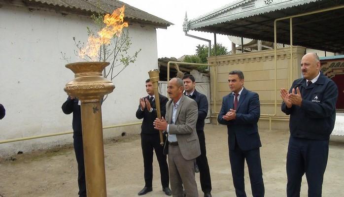 Neftçalanın daha bir kəndinə ilk dəfə qaz verilib