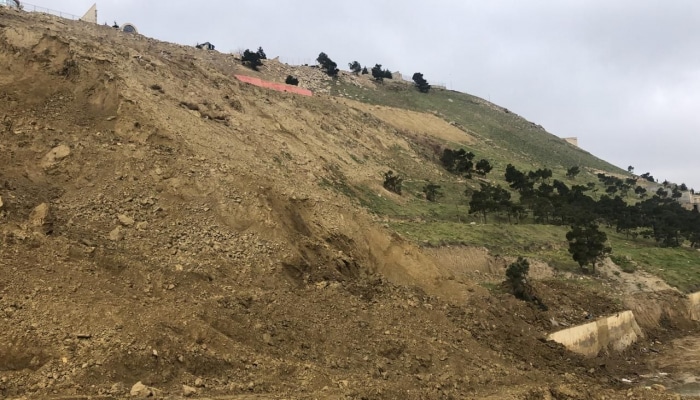 В Бадамдаре вновь произошел оползень