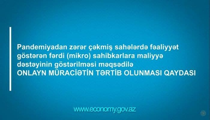 Sahibkarların müraciətlərinin asanlaşdırılması məqsədilə videotəlimatlar hazırlanıb