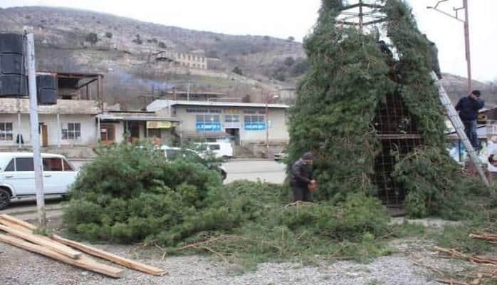 Ermənilər Laçında  2019-cu ilin də yolkasını qurdu...