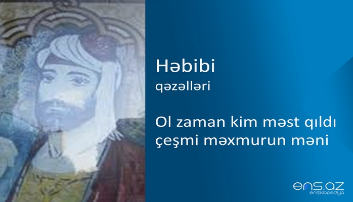 Həbibi - Ol zaman kim məst qıldı çeşmi məxmurun məni
