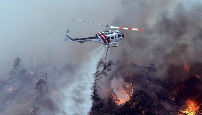 Oğuzda meşələr yanır: təyyarə və helikopterlər göndərildi