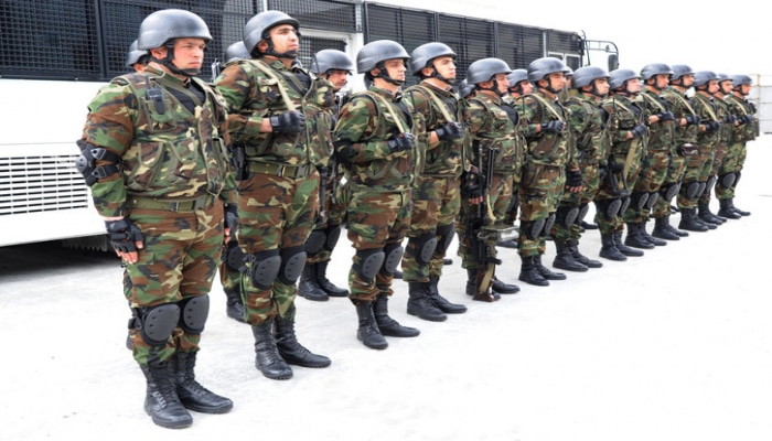 Bakıda Daxili Qoşunların hərbi qulluqçuları polislə birgə xidmətə cəlb edildilər