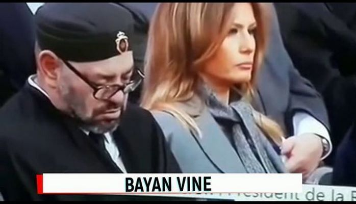 Mərakeş kralı Melaniyanın yanında yatdı, Trampdan reaksiya