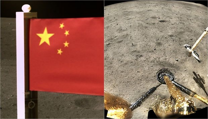 Ayın səthinə Çinin bayrağı sancıldı