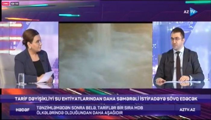 "Azərsu” rəsmisi AZTV-də suyun qiymətinin artması qərarını şərh edib