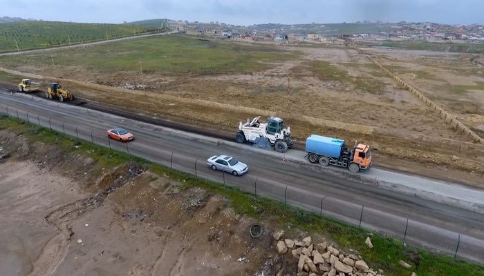 Masazır-Novxanı avtomobil yolunun 2.5 km-lik hissəsi yenidən qurulur
