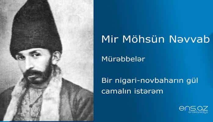 Mir Möhsün Nəvvab - Bir nigari-novbaharın gül camalın istərəm