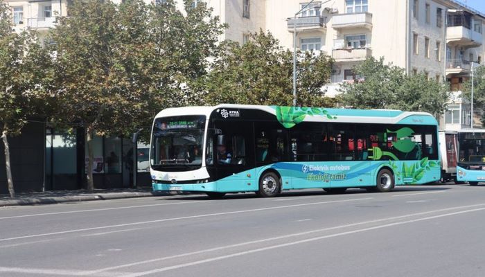 Bakıda ilk elektrik mühərrikli avtobus xəttə buraxıldı