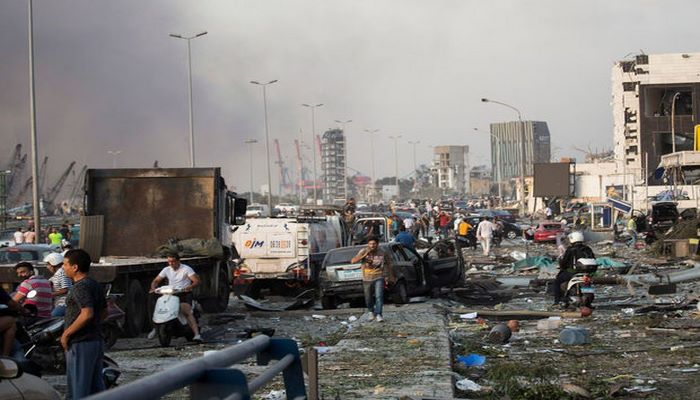 Beyrutdakı partlayışdan sonra 70 metr diametrində krater əmələ gəlib