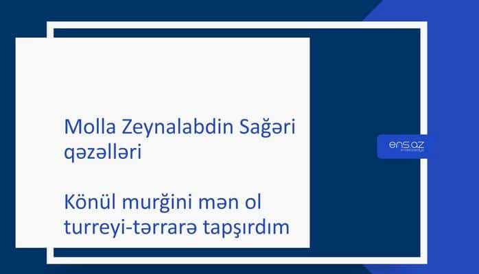 Molla Zeynalabdin Sağəri - Könül murğini mən ol turreyi-tərrarə tapşırdım