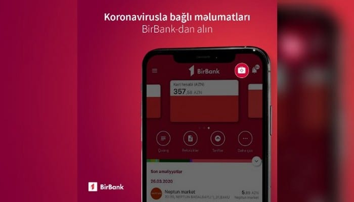 BirBank istifadəçiləri koronavirusla mübarizəyə 30000 manatdan artıq ianə edib