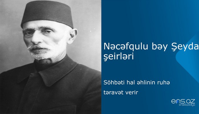 Nəcəfqulu bəy Şeyda - Söhbəti hal əhlinin ruhə təravət verir