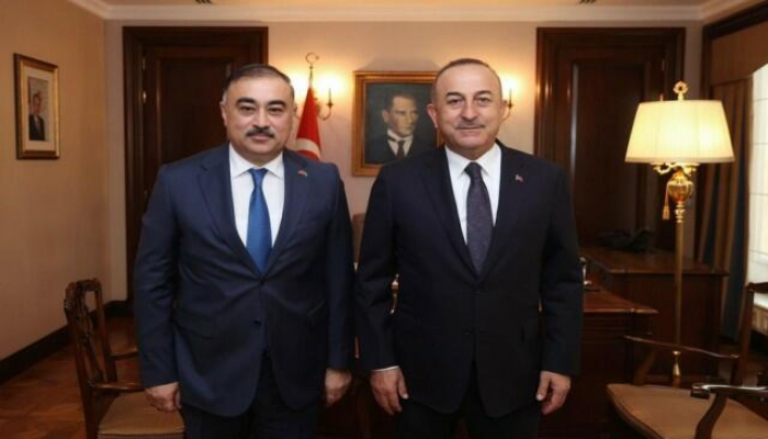 Çavuşoğlu səfirimizlə görüşdü