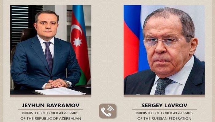 Ceyhun Bayramovla Sergey Lavrov Tehran görüşünün nəticələrini müzakirə ediblər