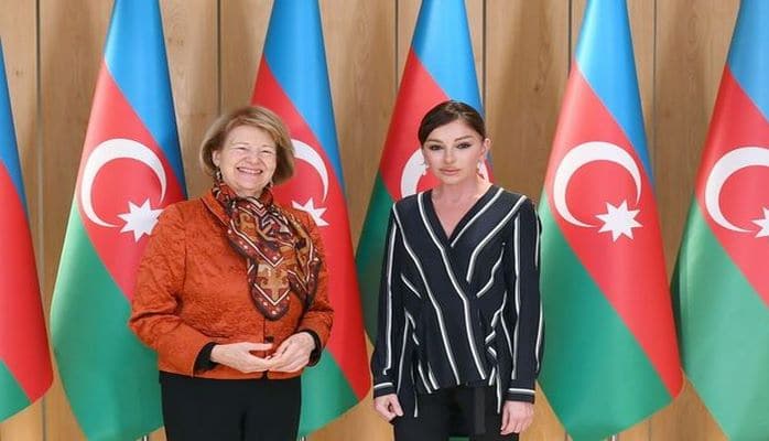 Mehriban Əliyeva Böyük Britaniya Baş nazirinin Azərbaycan üzrə ticarət elçisi ilə görüşüb