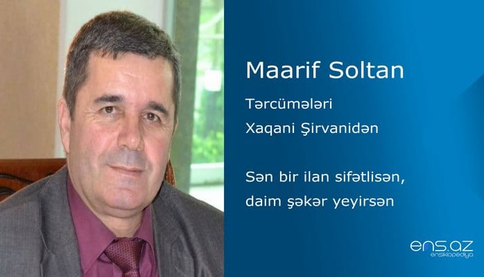 Maarif Soltan - Sən bir ilan sifətlisən, daim şəkər yeyirsən