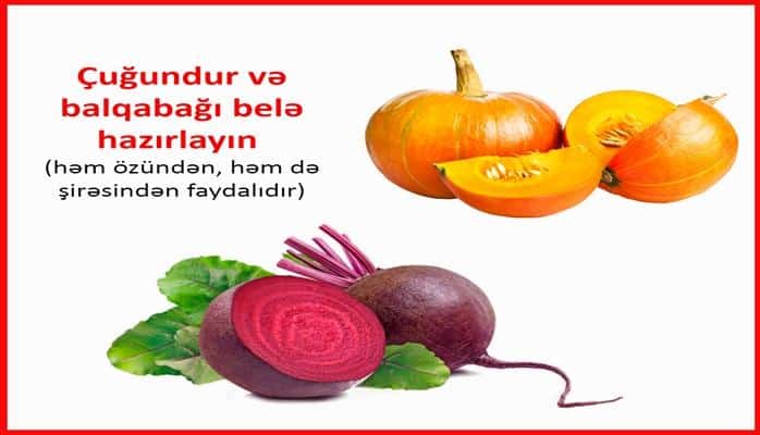 Çuğundur və balqabağı belə hazırlayın (həm özündən, həm də şirəsindən faydalıdır)