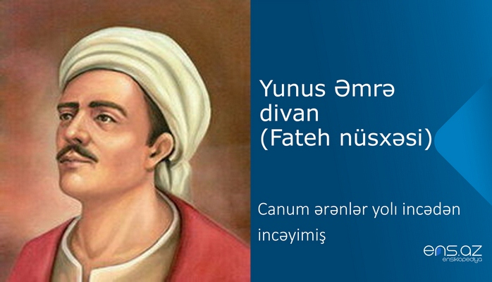 Yunus Əmrə - Canum ərənlər yolı incədən incəyimiş