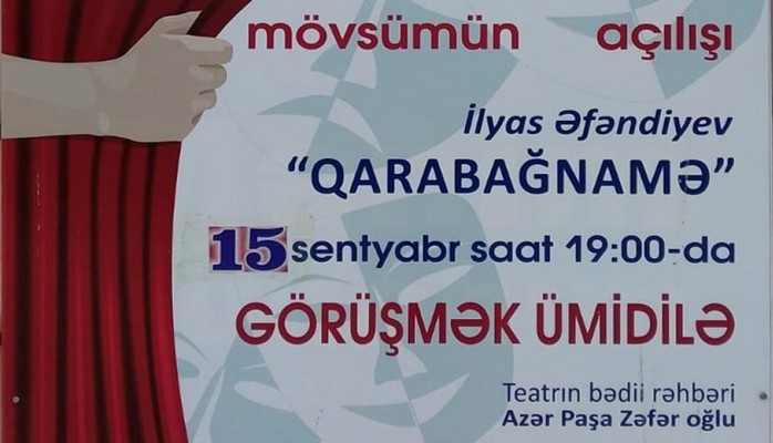 Milli Dram Teatrı yeni mövsümü “Qarabağnamə” ilə açacaq