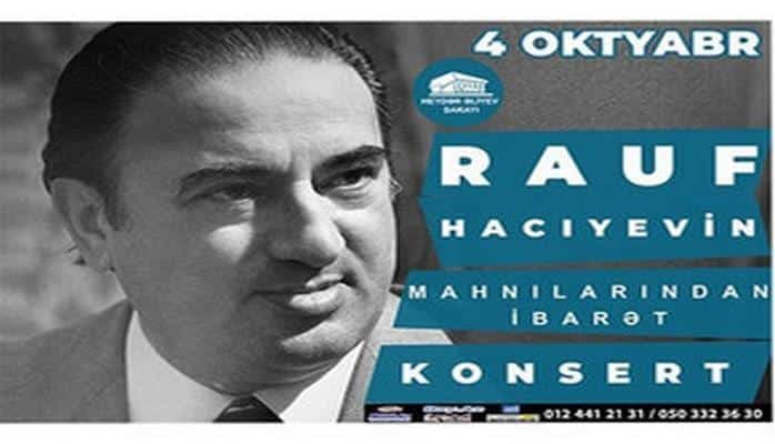 Bəstəkar Rauf Hacıyevin yaradıcılıq gecəsi keçiriləcək