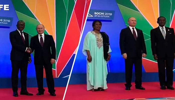 Putin 56 afrikalı liderin əlini sıxdı, ortaya bu mənzərə çıxdı