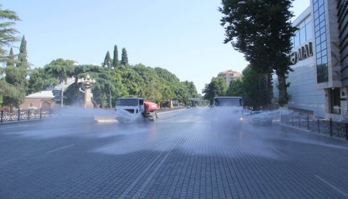 Gəncədə növbəti dəfə gücləndirilmiş dezinfeksiya işləri görülüb