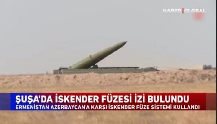 Şuşada “İskəndər” raketinin qalıqlarının tapılması xəbəri Türkiyə telekanalında