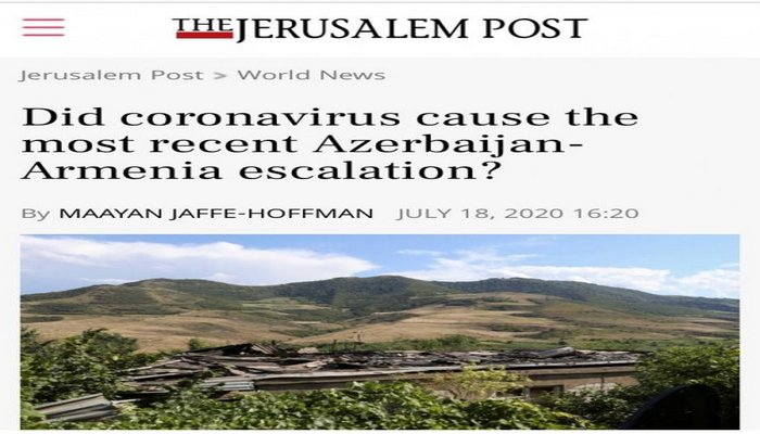 “The Jerusalem Post” son hadisələrdən yazdı: “Məhz bu səbəbdən Tovuzu seçiblər”