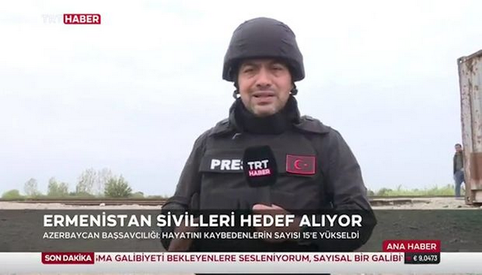 “TRT Haber” cəbhə bölgəsindən süjet hazırlayıb