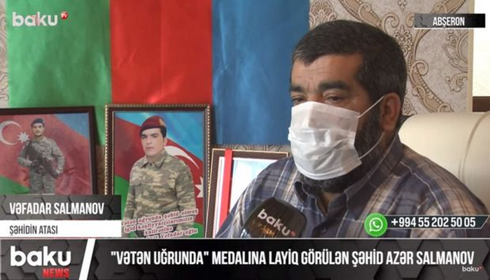 “Vətən uğrunda” medallı şəhidimizin atası: “Başımı uca tuturam, oğlumun qanı yerdə qalmadı”